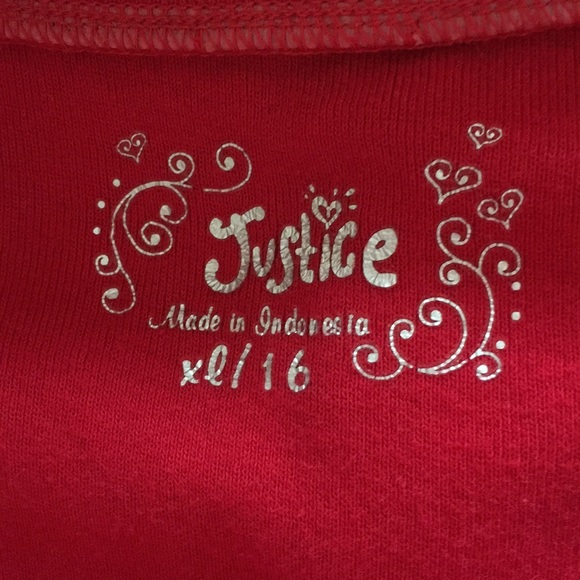 Justice Red Rhinestone Top - Picture 2 of 3